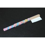 Toothbrush made of popcicle sticks, and decorated by color stickers